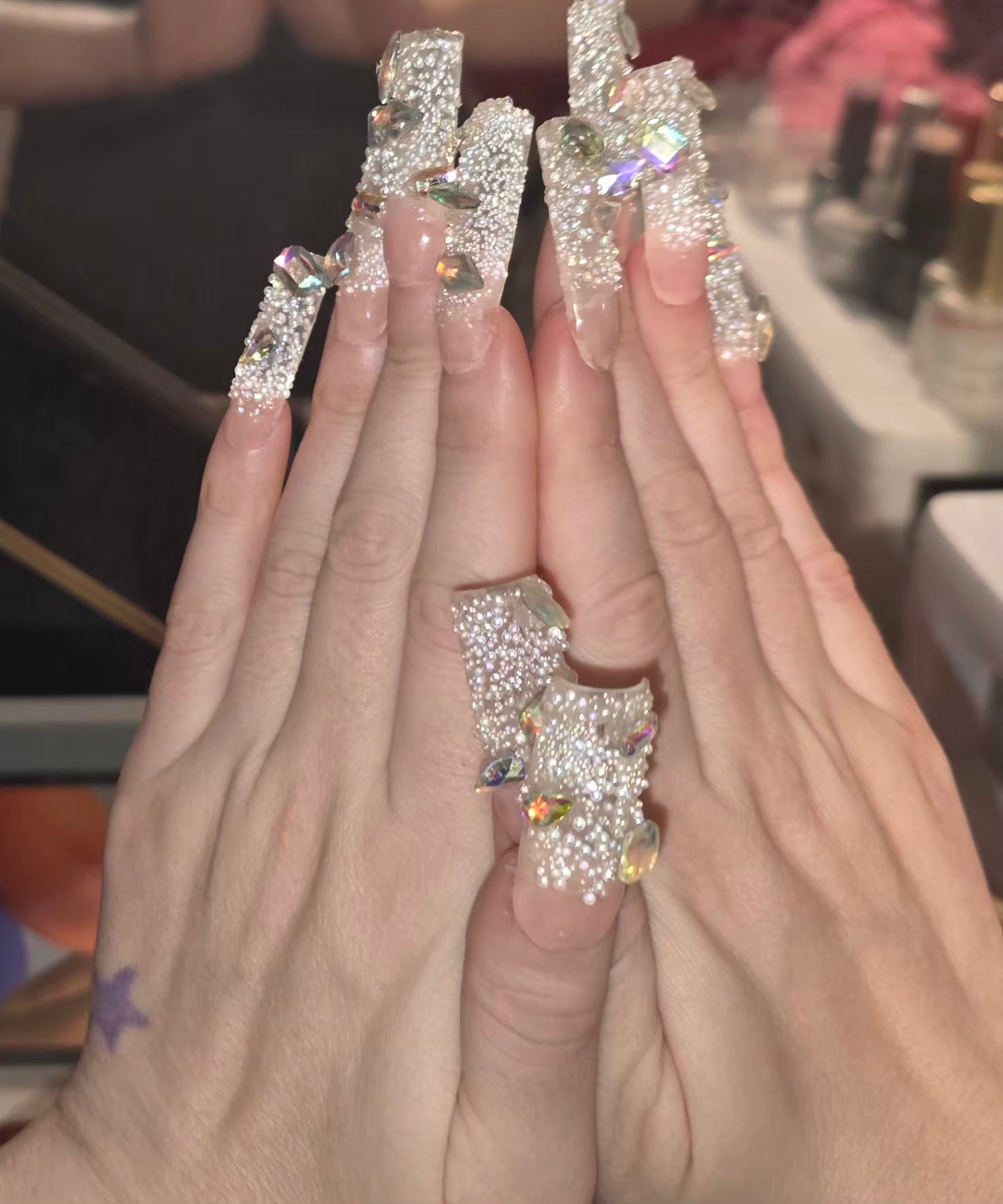 Pixie crystal/rhinestone 10 nails