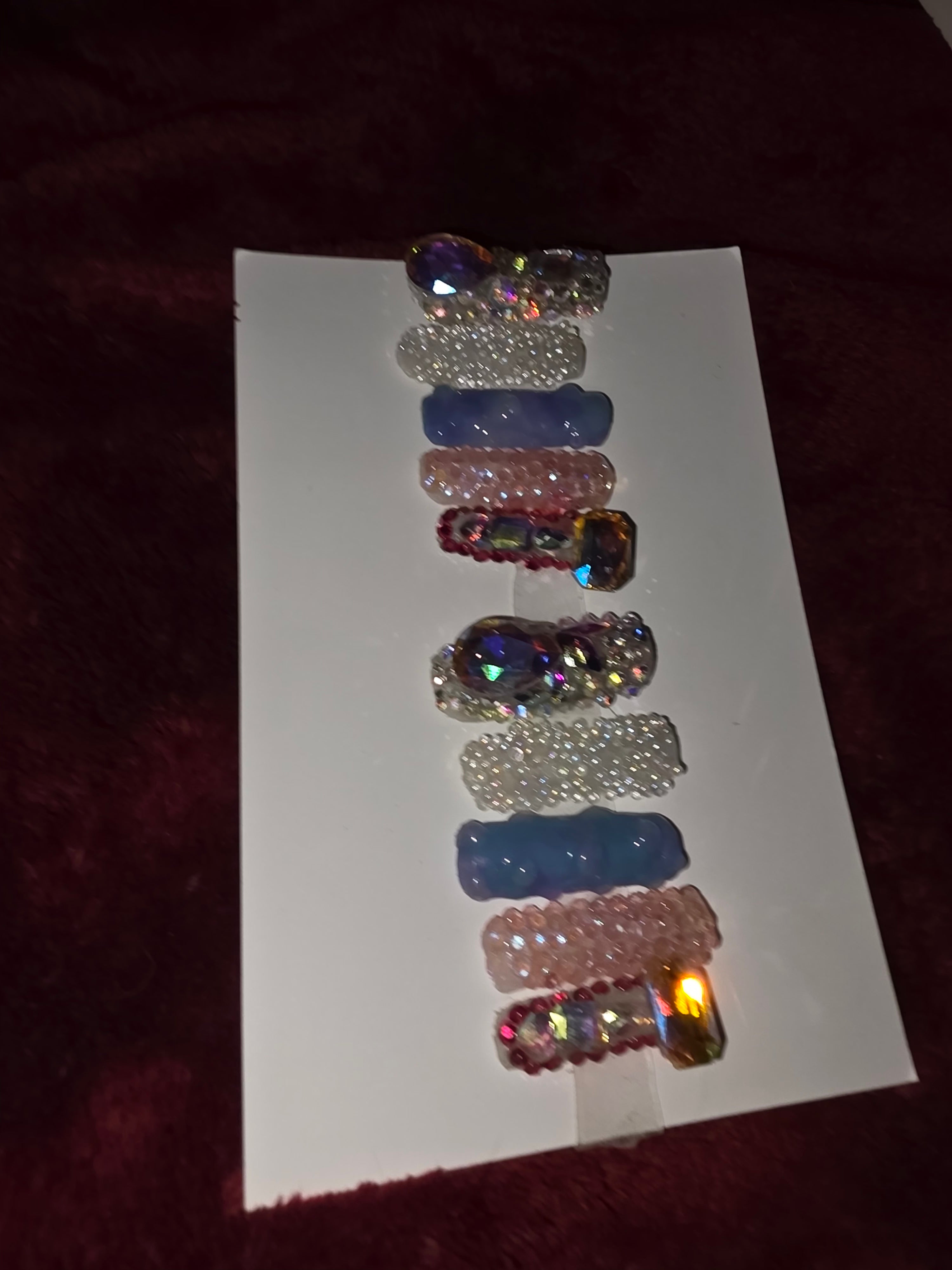 Nails set of 10 different nail on each finger