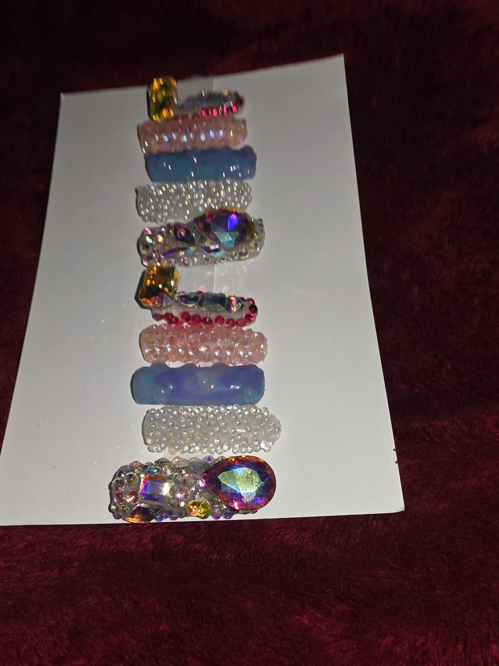 Nails set of 10 different nail on each finger