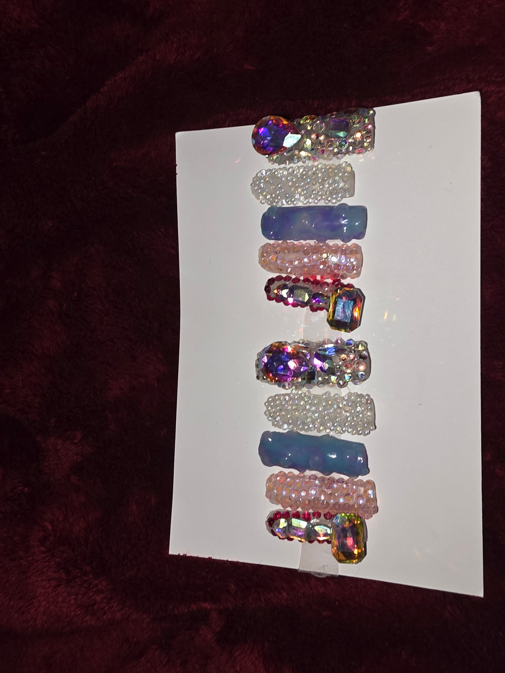 Nails set of 10 different nail on each finger