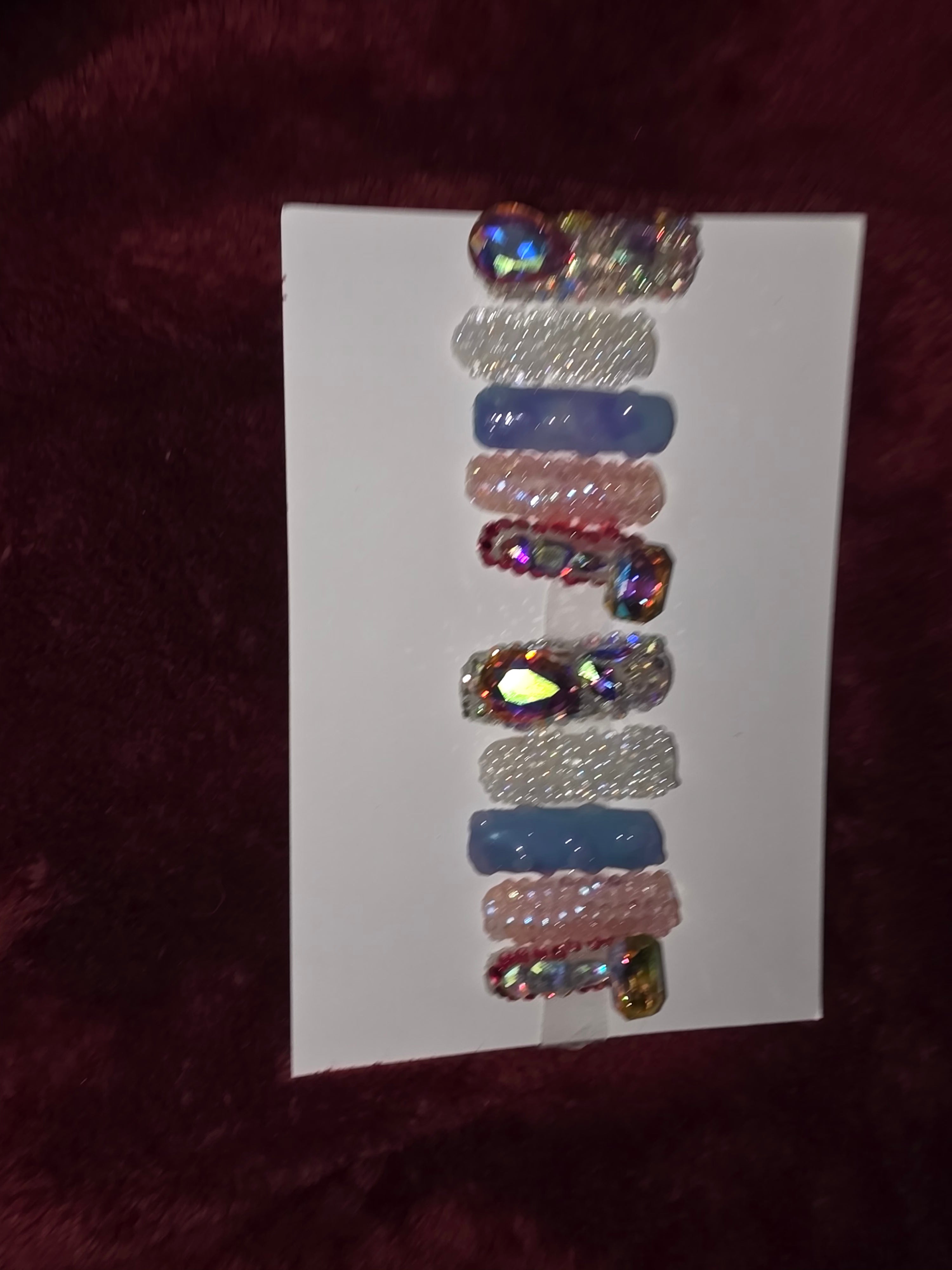 Nails set of 10 different nail on each finger