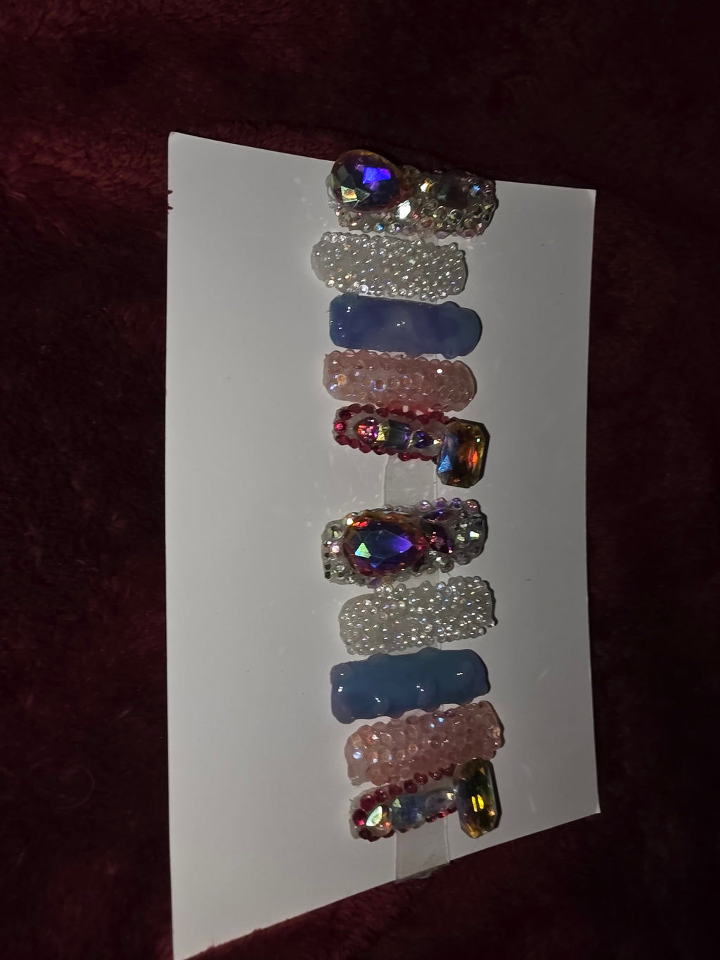 Nails set of 10 different nail on each finger